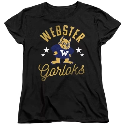 Женская футболка Webster University Gorloks черного цвета