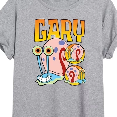 Женская футболка с объемным рисунком Gary The Snail heather grey