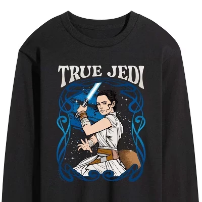 Men's -  - Rey Art Nouveau Long Sleeve Graphic T-Shirt black
