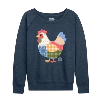 Женская футболка Case IH «Patchwork Chicken», индиго