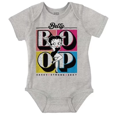 Бетти Буп Классическое боди Strong Cutie Baby с джемпером для девочек по лицензии heather