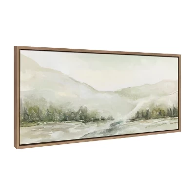 Картина на холсте Kate & Laurel Sylvie 46×102 см, золотая