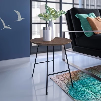 Приставной столик LeisureMod Rossmore, ореховый