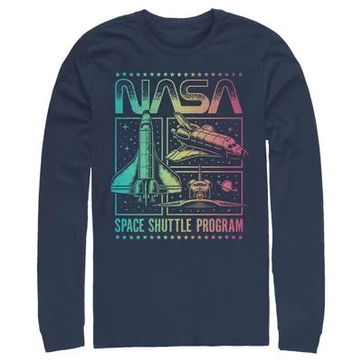 Мужской лонгслив NASA Rainbow Panels, синий