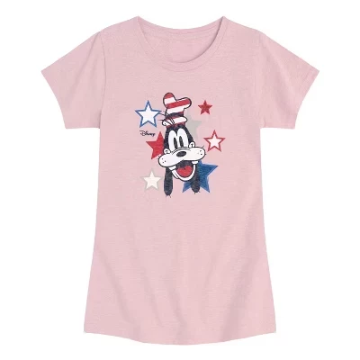 Приталенная футболка Americana Goofy с коротким рукавом и графическим рисунком heather pink