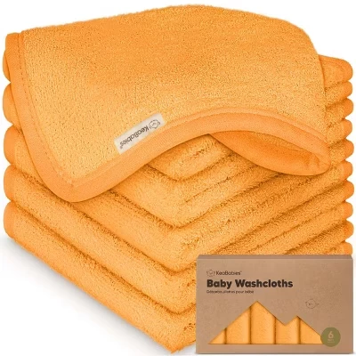детские мочалки 6pk Deluxe, Органическая и мягкая детская салфетка 10x10, Детское банное полотенце, Салфетки для лица.