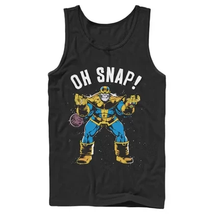Мужская майка Marvel с принтом Thanos «Oh Snap», черная