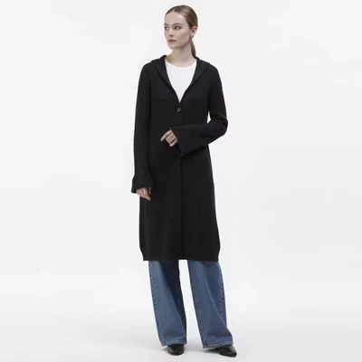 Женский длинный вязаный кардиган Iris Fashion Cherie Code, черный