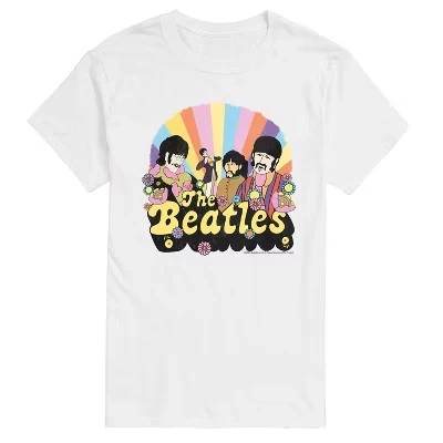 Мужская футболка The Beatles Retro Floral, белая