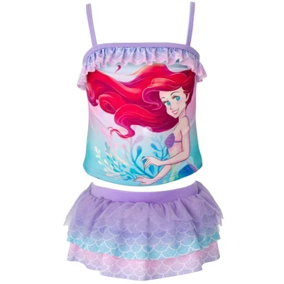 Купальник для девочек Disney танкини с юбкой, Ариэль