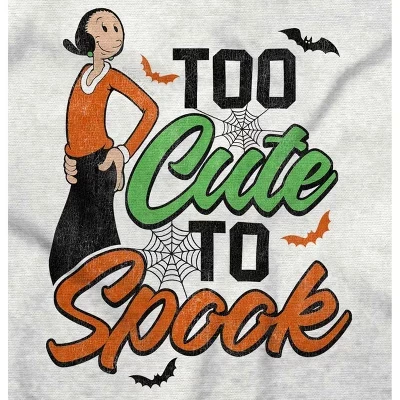 Женская толстовка с круглым вырезом на Хэллоуин Olive Oyl Too Cute Halloween Brisco Brands