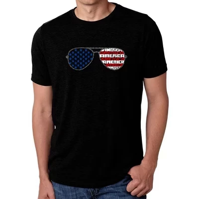 Солнцезащитные очки Americana - мужская футболка премиум-класса с надписью Word Art черного цвета