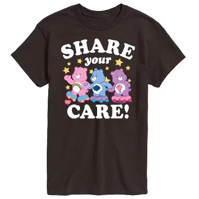 Мужская футболка Care Bears Share Your Care, коричневая