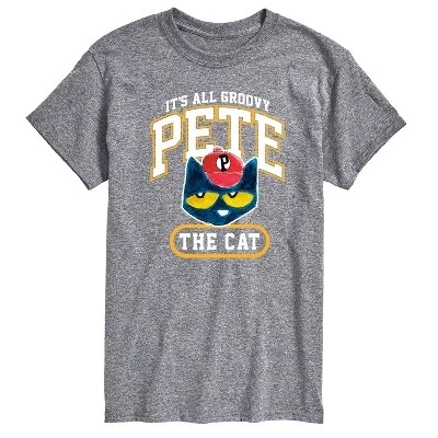 Мужская футболка с коротким рукавом It's All Groovy Collegiate с графическим рисунком athletic heather
