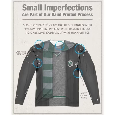 Мужская футболка для костюма Слизерина с шарфом и длинными рукавами, белая