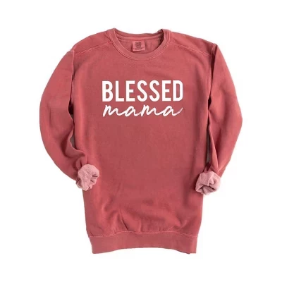 Женский свитшот Simply Sage Market Blessed Mama, малиновый