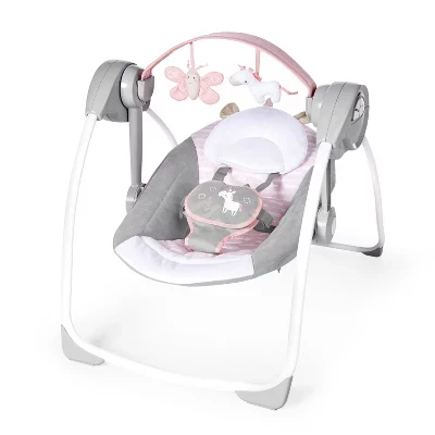 Качели Ingenuity Comfort 2 Go с музыкой, розовые