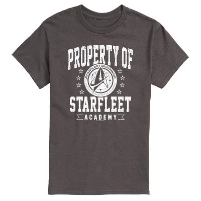 Мужская футболка Star Trek Property of Starfleet, угольная