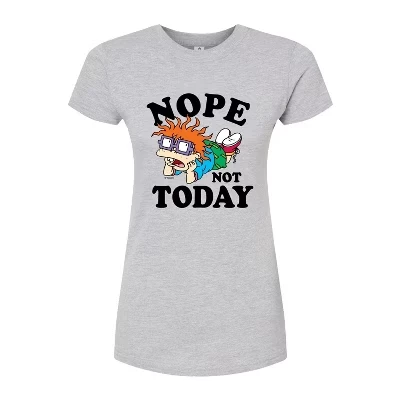 Женская футболка Rugrats Nope Not Today, серая