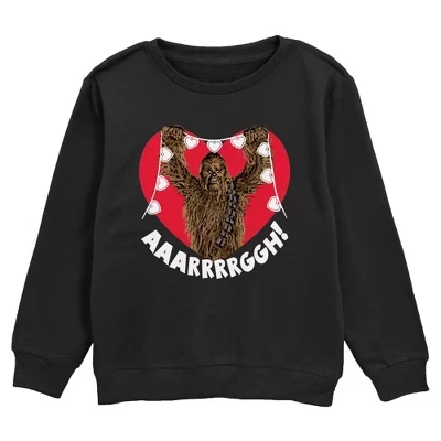 Толстовка для мальчика : A New Hope Chewie Valentine Heart, черная
