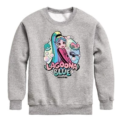 Детская флисовая толстовка Monster High Lagoona, серый меланж