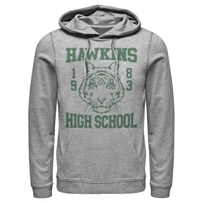 Мужская толстовка Hawkins High School Tiger 1983 года выпуска с капюшоном athletic heather
