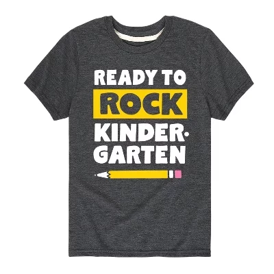 Футболка с коротким рукавом Ready To Rock для детского сада с графическим рисунком heather charcoal