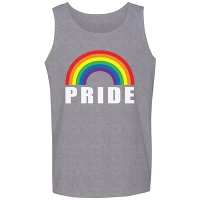 Мужская майка Pride Rainbow на бретелях серого цвета