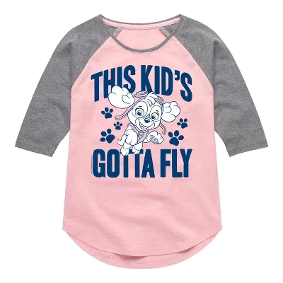 Футболка для девочек - Paw Patrol - This Kids Gotta Fly Shirt с графическим принтом Реглан с хвостом