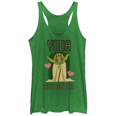 Женская спортивная майка Yoda One for Me Racerback на день святого Валентина