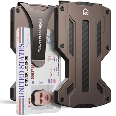Мужской кардхолдер Warmounts Slim RFID, коричневый