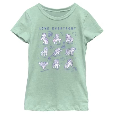 Футболка Girl's : Friendship is Magic Love Everypony Generation мятного цвета