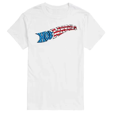Мужская футболка с коротким рукавом и графическим изображением флага, белая