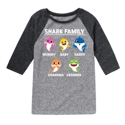 Футболка Baby Shark Types of Sharks для мальчиков, черная