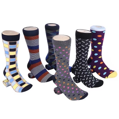 - Стильная коллекция мужских носков Bold Designer Dress Socks из 6 упаковок