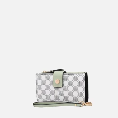 Женский кошелек-клатч MKF Collection Solene с ремешком, мятный