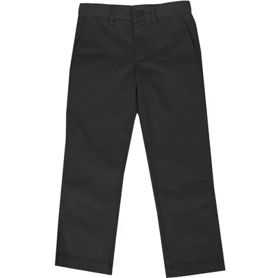 Узкие прямые брюки для школьной формы Galaxy Authentic Boys с плоской передней частью черного цвета