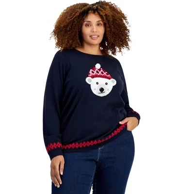 Женский свитер Tommy Hilfiger с вышивкой, синий