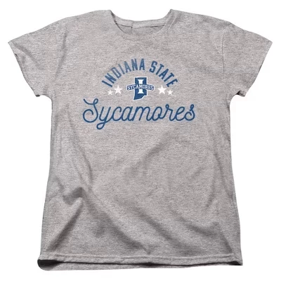 Женская футболка Athletic Heather из платанов Университета штата Индиана Athletic heather