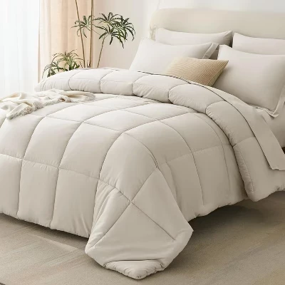 BALHAM TRADE-Комплект постельного белья Queen-Size, черный, 7 предметов, Кровать в мешке, Всесезонный мягкий комплект постельного белья
