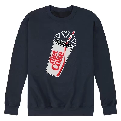 Мужская флисовая толстовка Diet Coke Heart Bubbles с графическим рисунком