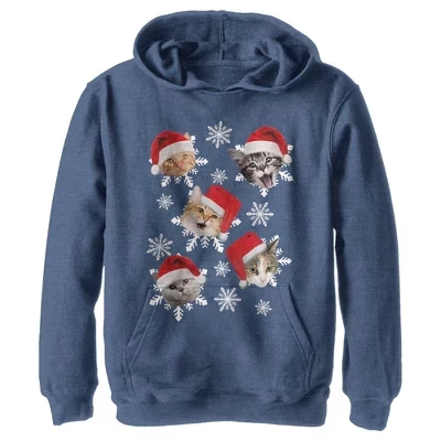 Худи для мальчиков Lost Gods Merry Catmas, синее