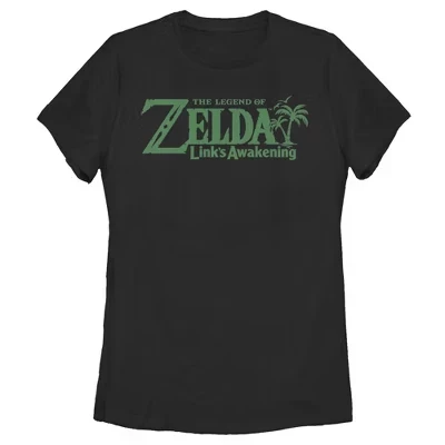 Женская футболка Nintendo Zelda Link's Awakening, черная