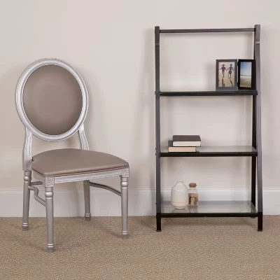 Обеденный стул Flash Furniture Hercules King Louis, серебристый