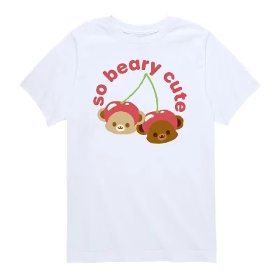 So Beary Cute -Футболка для малышей с коротким рукавом и рисунком белого цвета