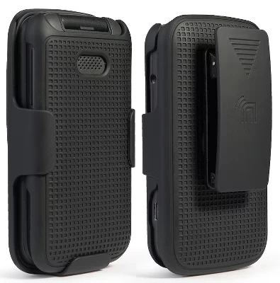 Комбинированный чехол-кобура с зажимом для ремня для Alcatel Smartflip / Go Flip 3 black