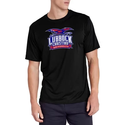 Мужская спортивная футболка Campus Lab Lubbock Christian University с основным логотипом, черная