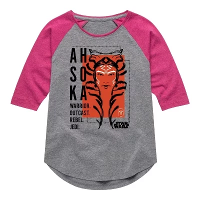 Футболка с графическим принтом Ahsoka Collage Shirt Tail Raglan цвета вереск/фуксия