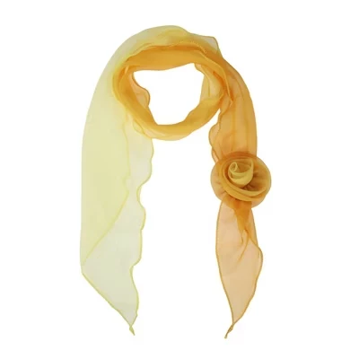 Stylish Rose Pattern Scarf 1 Pc yellow