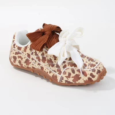 Женские кроссовки Berness Lacey Dual Bows Trail Sneakers leopard